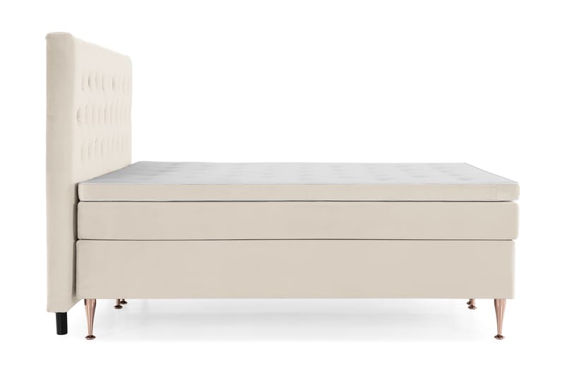 DJURSHOLM Komplett Sängpaket 210x210 Beige Sammet - Möbler - Sovrum - Sängar - Komplett Sängpaket