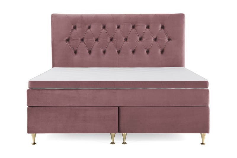 DJURSHOLM Kontinentalsäng 180 Sammet Rosa - Möbler - Sovrum - Sängar - Komplett Sängpaket