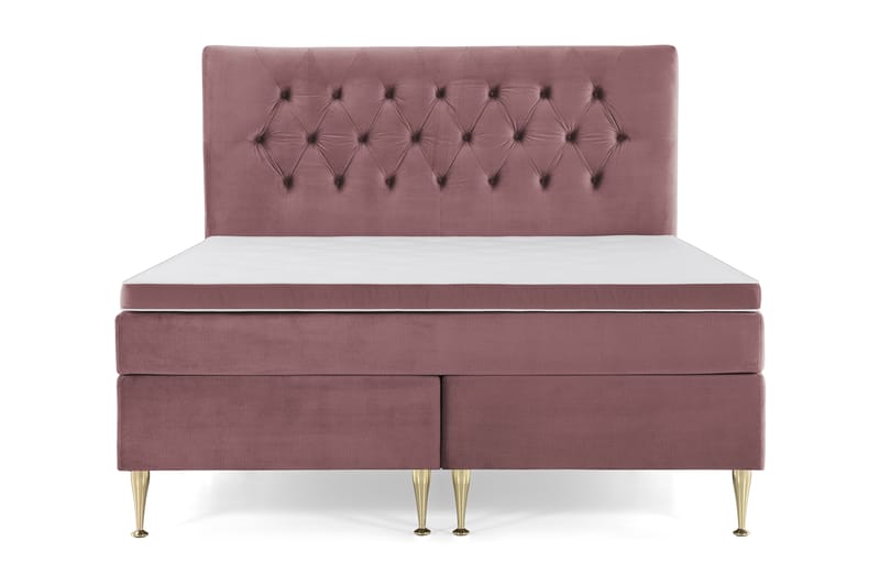 DJURSHOLM Kontinentalsäng 180 Sammet Rosa - Möbler - Sovrum - Sängar - Komplett Sängpaket