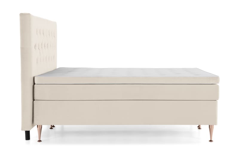DJURSHOLM Kontinentalsäng 180x200 Beige Sammet - Möbler - Sovrum - Sängar - Komplett Sängpaket