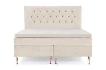 DJURSHOLM Kontinentalsäng 180x200 Beige Sammet