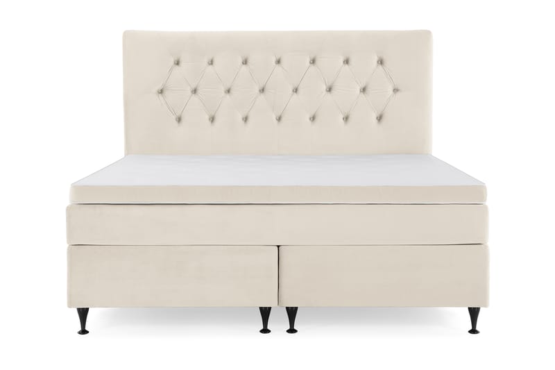 DJURSHOLM Kontinentalsäng 180x200 Beige Sammet - Möbler - Sovrum - Sängar - Kontinentalsängar