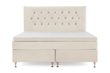 DJURSHOLM Kontinentalsäng 180x200 Beige Sammet