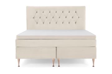 DJURSHOLM Sängpaket 160 Beige Sammet/Höga Rosében