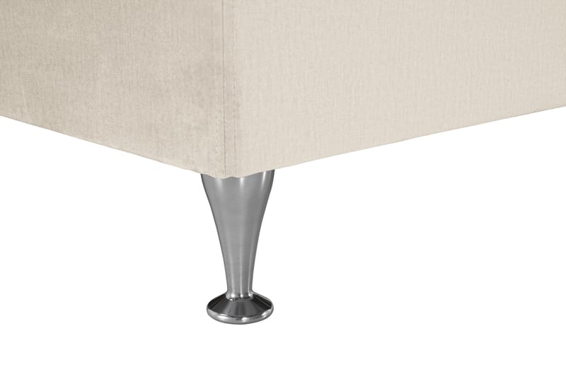 DJURSHOLM Sängpaket 160 Beige Sammet/Låga silverben - Möbler - Sovrum - Sängar - Kontinentalsängar