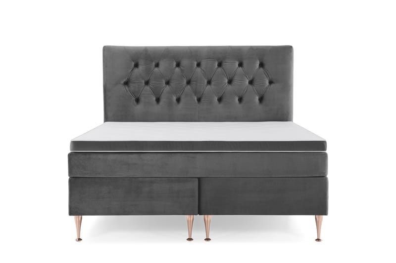 DJURSHOLM Sängpaket 160 Mörkgrå/Höga Rosében