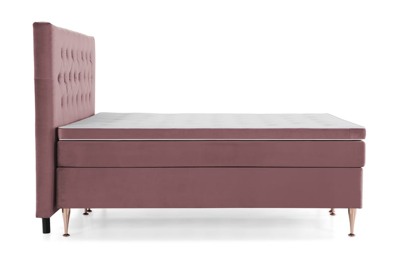 DJURSHOLM Sängpaket 160 Rosa Sammet/Höga Rosében - Möbler - Sovrum - Sängar - Kontinentalsängar