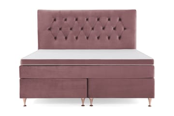 DJURSHOLM Sängpaket 160 Rosa Sammet/Låga Rosében