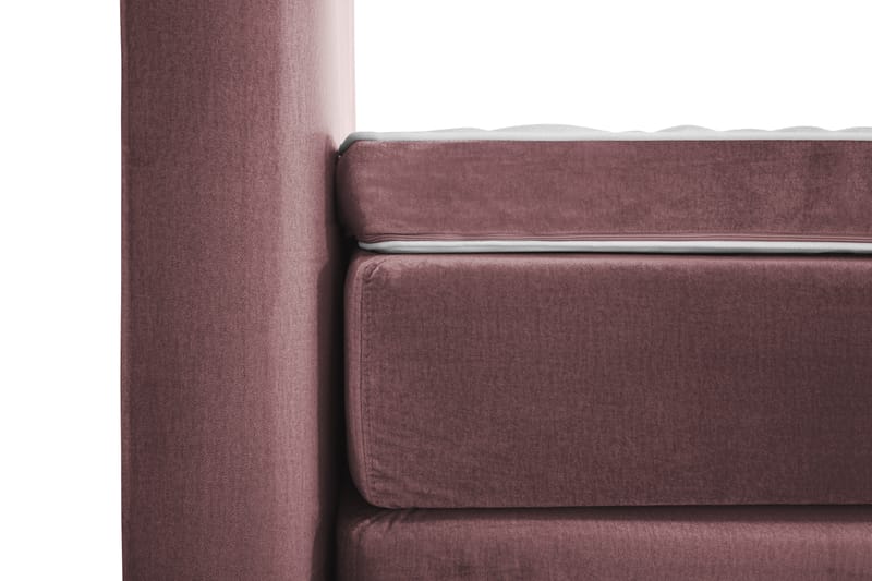 DJURSHOLM Sängpaket 160 Rosa Sammet/Svarvade ben - Möbler - Sovrum - Sängar - Kontinentalsängar