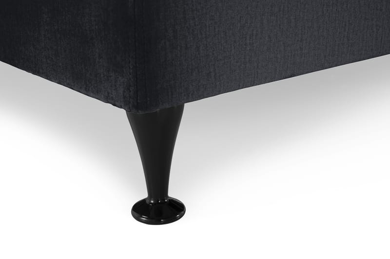 DJURSHOLM Sängpaket 160 Svart Sammet/Låga Svarta Ben - Möbler - Sovrum - Sängar - Kontinentalsängar