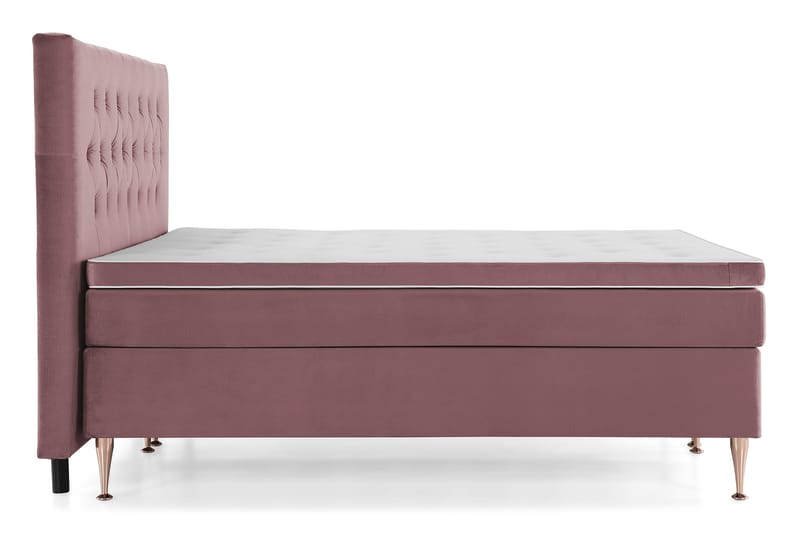 DJURSHOLM Sängpaket 180 Rosa Sammet/Höga Rosében - Möbler - Sovrum - Sängar - Kontinentalsängar