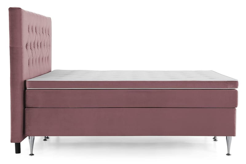 DJURSHOLM Sängpaket 180 Rosa Sammet/Höga Silverben - Möbler - Sovrum - Sängar - Komplett Sängpaket