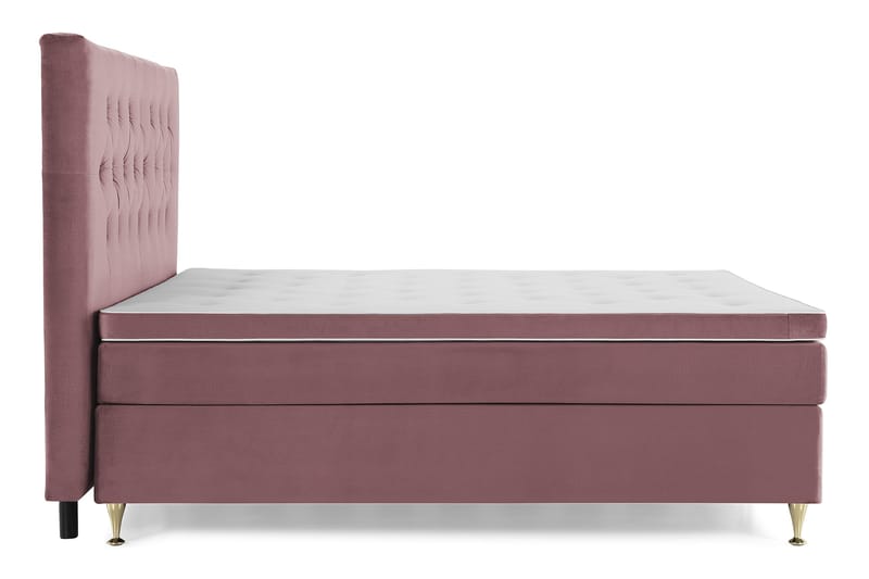DJURSHOLM Sängpaket 180 Rosa Sammet/Låga Guldben - Möbler - Sovrum - Sängar - Komplett Sängpaket