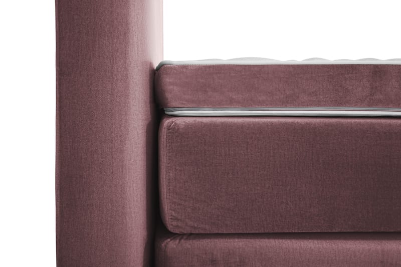 DJURSHOLM Sängpaket 180 Rosa Sammet/Svarta Svarvade Ben - Möbler - Sovrum - Sängar - Kontinentalsängar