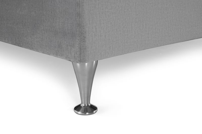 DJURSHOLM Sängpaket 210 Ljusgrå Sammet/Låga Silverben - Möbler - Sovrum - Sängar - Kontinentalsängar