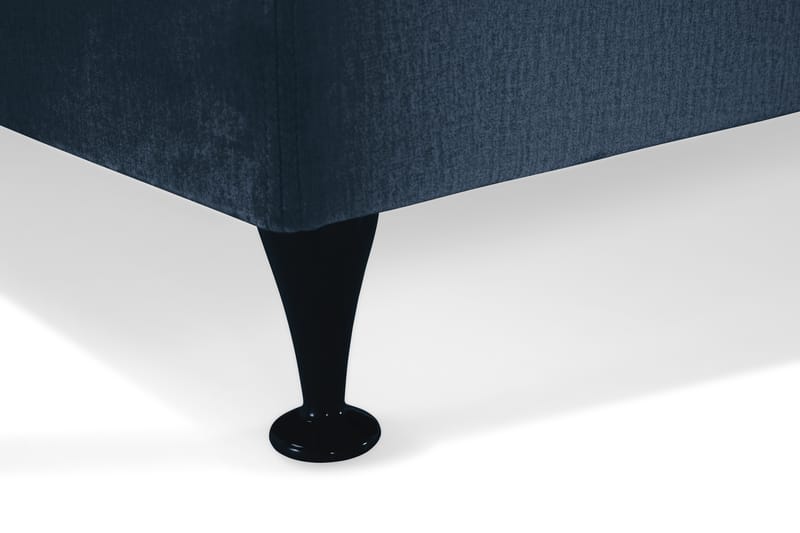 DJURSHOLM Sängpaket 210 Mörkblå Sammet/Låga Svarta Ben - Möbler - Sovrum - Sängar - Kontinentalsängar