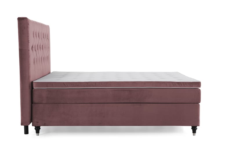 DJURSHOLM Sängpaket 210 Rosa Sammet/Svarta Svarvade ben - Möbler - Sovrum - Sängar - Komplett Sängpaket