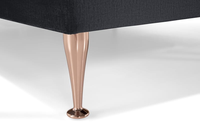 DJURSHOLM Sängpaket 210 Svart Sammet/Höga Rosében - Möbler - Sovrum - Sängar - Kontinentalsängar