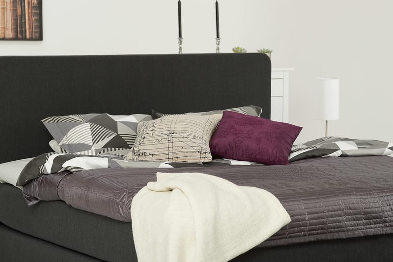 Dolly Kontinentalsäng 180x200cm Memoryfoam - Mörkgrå Svarta Ben - Möbler - Sovrum - Sängar - Kontinentalsängar