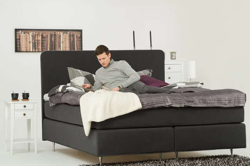 Dolly Kontinentalsäng 200x200 cm - Mörkgrå - Möbler - Sovrum - Sängar - Kontinentalsängar