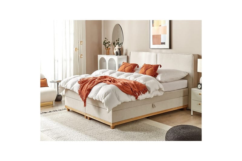 Kontinentalsäng Dynasty Beige-Ljust Trä, 180x200 cm - Beige-Ljust Trä, 180x200 cm - Möbler - Sovrum - Sängar - Kontinentalsängar