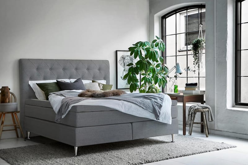 EKEBERGA Madrass 140x200 cm Medium Ljusgrå - Möbler - Sovrum - Sängar - Komplett Sängpaket