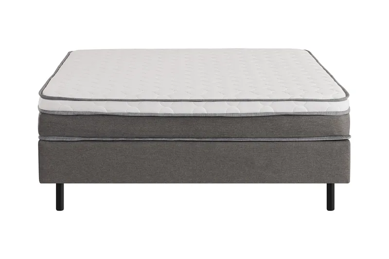 ELBERON Kontinentalsäng 160x200 cm Grå (+Fler val)