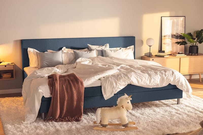 Ella Familjesäng Sängpaket 280x210  cm - (+Fler val) Mörkblå - Möbler - Sovrum - Sängar - Kontinentalsängar