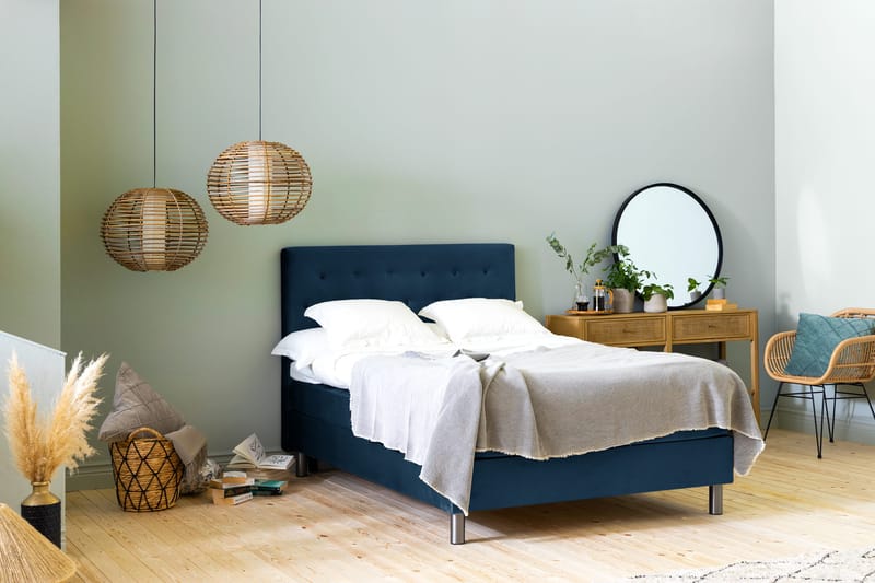 Ella Kontinentalsäng 120x200cm - Blå/Sammet - Möbler - Sovrum - Sängar - Kontinentalsängar
