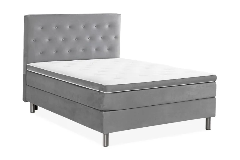 Ella Kontinentalsäng 120x200cm - Grå/Sammet - Möbler - Sovrum - Sängar - Kontinentalsängar