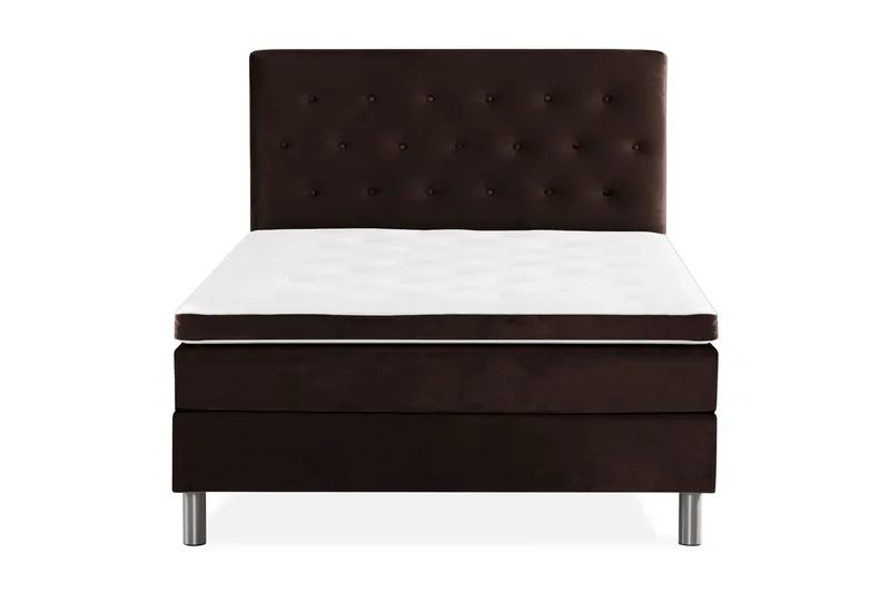 Ella Kontinentalsäng 140x200cm, Brun/Sammet