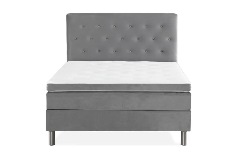 Ella Kontinentalsäng 140x200cm - Grå/Sammet - Möbler - Sovrum - Sängar - Kontinentalsängar