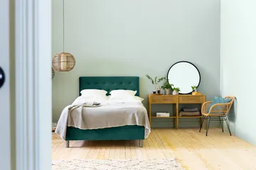 Ella Kontinentalsäng 140x200cm - Grön/Sammet - Möbler - Sovrum - Sängar - Kontinentalsängar