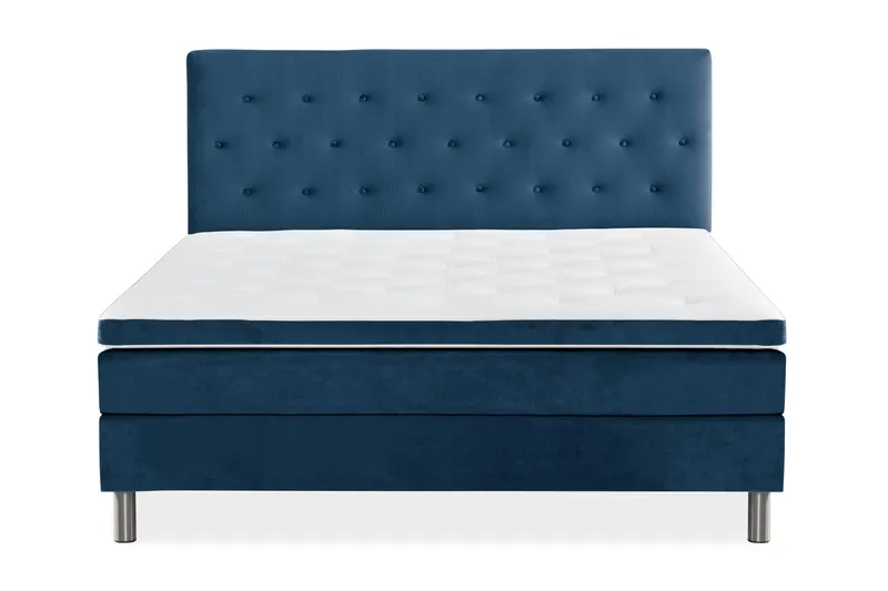 Ella Kontinentalsäng 160x200cm, Blå/Sammet