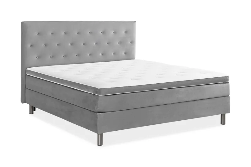 Ella Kontinentalsäng 160x200cm - Grå/Sammet - Möbler - Sovrum - Sängar - Kontinentalsängar