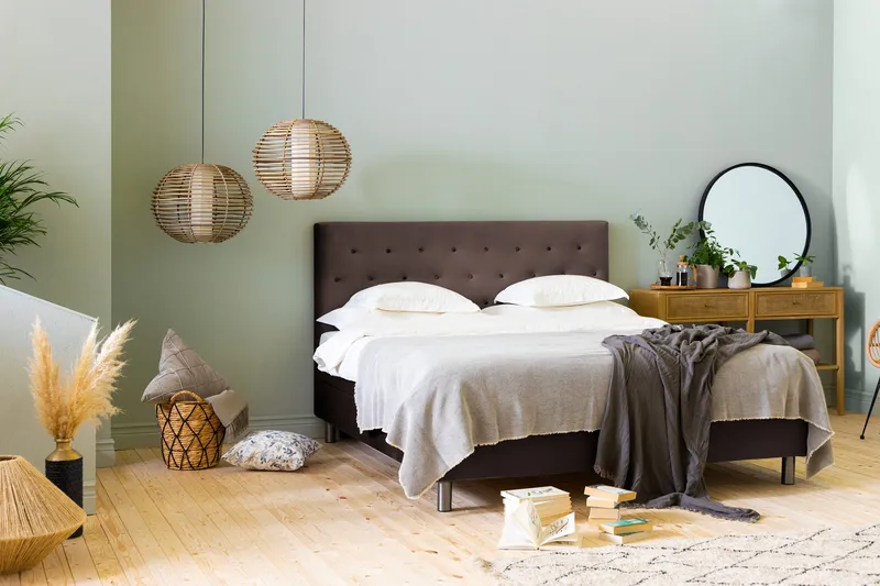 Ella Kontinentalsäng 180x200cm - Brun/Sammet - Möbler - Sovrum - Sängar - Kontinentalsängar