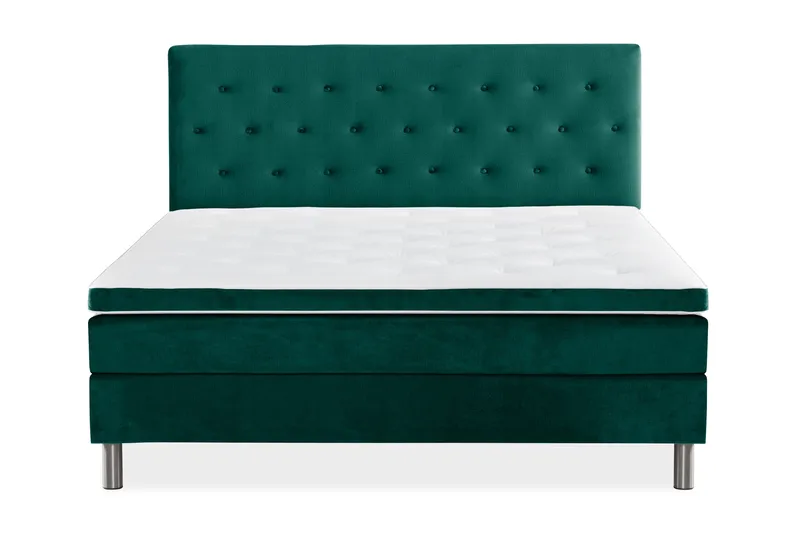 Ella Kontinentalsäng 180x200cm, Grön/Sammet