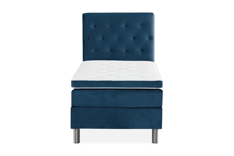 Ella Kontinentalsäng 90x200cm, Blå/Sammet