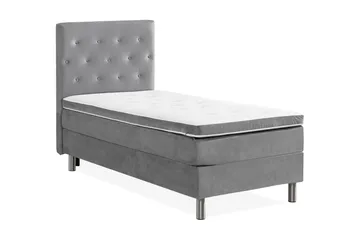Ella Kontinentalsäng 90x200cm - Grå/Sammet - Möbler - Sovrum - Sängar - Kontinentalsängar