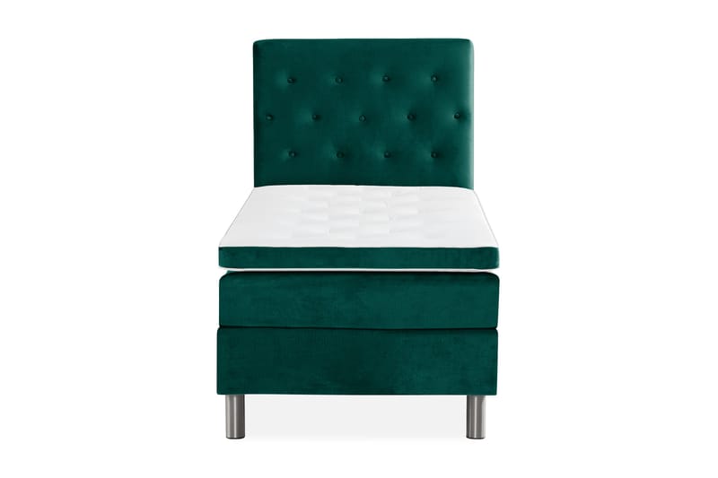 Ella Kontinentalsäng 90x200cm, Grön/Sammet