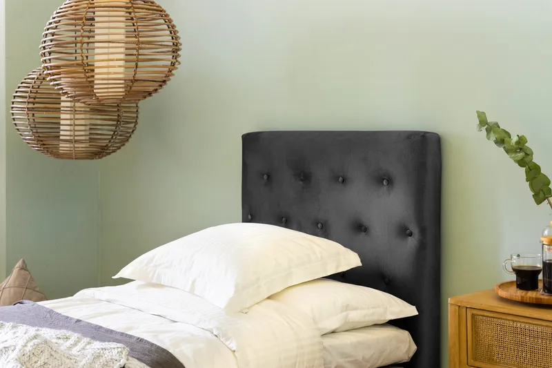 Ella Kontinentalsäng 90x200cm - Mellangrå/Sammet - Möbler - Sovrum - Sängar - Kontinentalsängar