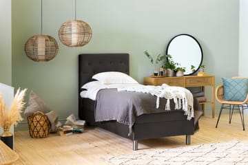 Ella Kontinentalsäng 90x200cm - Mörkgrå/Sammet - Möbler - Sovrum - Sängar - Kontinentalsängar