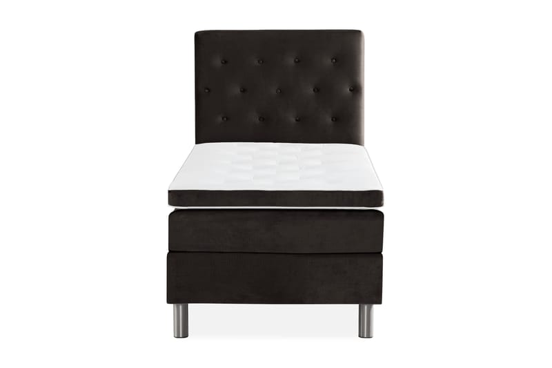 Ella Kontinentalsäng 90x200cm, Mörkgrå/Sammet