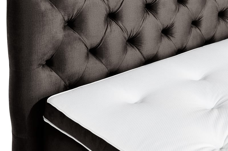 Ella Sängpaket 120x200 cm Djuphäftad Gavel - Mörkgrå/Sammet - Möbler - Sovrum - Sängar - Kontinentalsängar