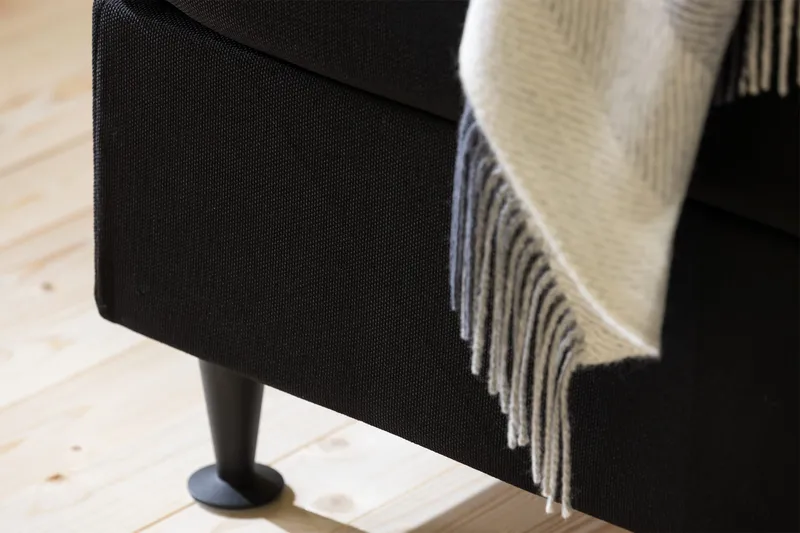 Ella Sängpaket 120x200 cm Djuphäftad Gavel - Svart - Möbler - Sovrum - Sängar - Kontinentalsängar