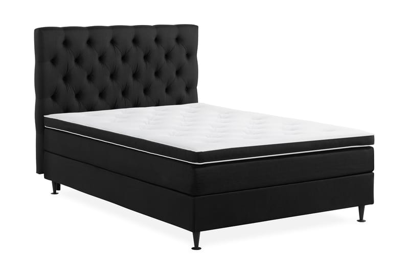 Ella Sängpaket 120x200 cm Djuphäftad Gavel - Svart - Möbler - Sovrum - Sängar - Kontinentalsängar