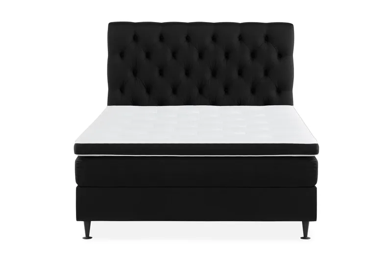 Ella Sängpaket 120x200 cm Djuphäftad Gavel, Svart