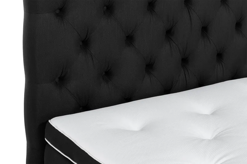 Ella Sängpaket 120x200 cm Djuphäftad Gavel - Svart - Möbler - Sovrum - Sängar - Kontinentalsängar