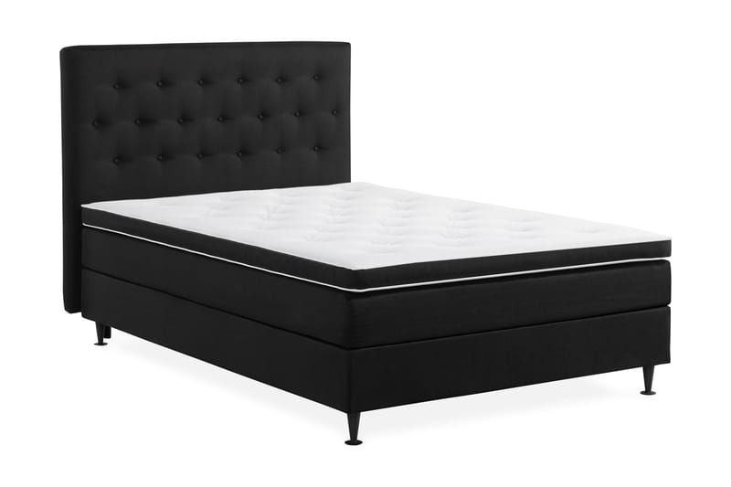 Ella Sängpaket 120x200 cm Knapp Gavel - Svart - Möbler - Sovrum - Sängar - Kontinentalsängar