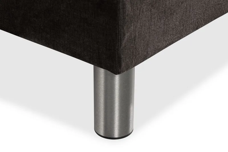 Ella Sängpaket 120x200 cm Rutig Gavel - Mörkgrå/Sammet - Möbler - Sovrum - Sängar - Kontinentalsängar